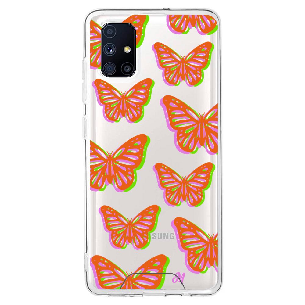 Case para Samsung M51 Mariposas rojas aesthetic - Mandala Cases