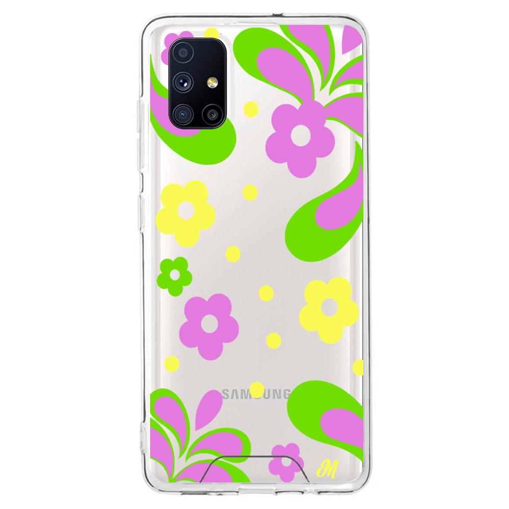 Case para Samsung M51 Flores moradas aesthetic - Mandala Cases