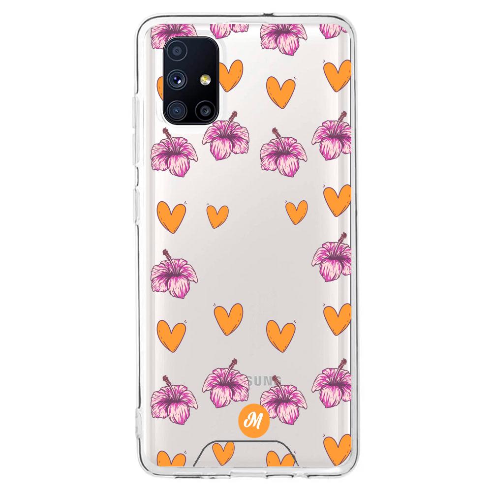 Cases para Samsung M51 Amor naranja - Mandala Cases