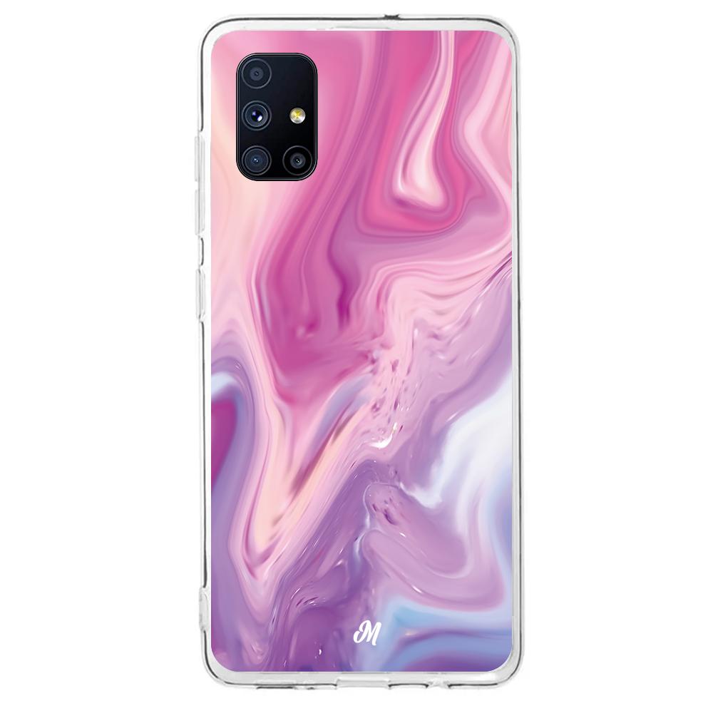 Cases para Samsung M51 Marmol liquido pink - Mandala Cases