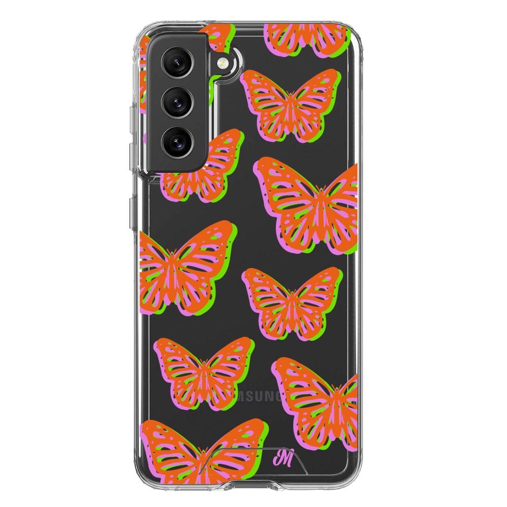 Case para Samsung S21 FE Mariposas rojas aesthetic - Mandala Cases