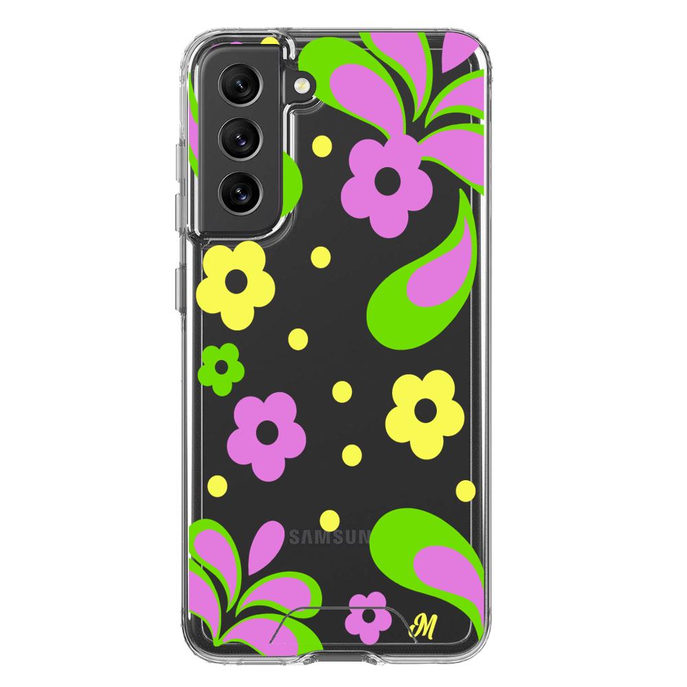 Case para Samsung S21 FE Flores moradas aesthetic - Mandala Cases