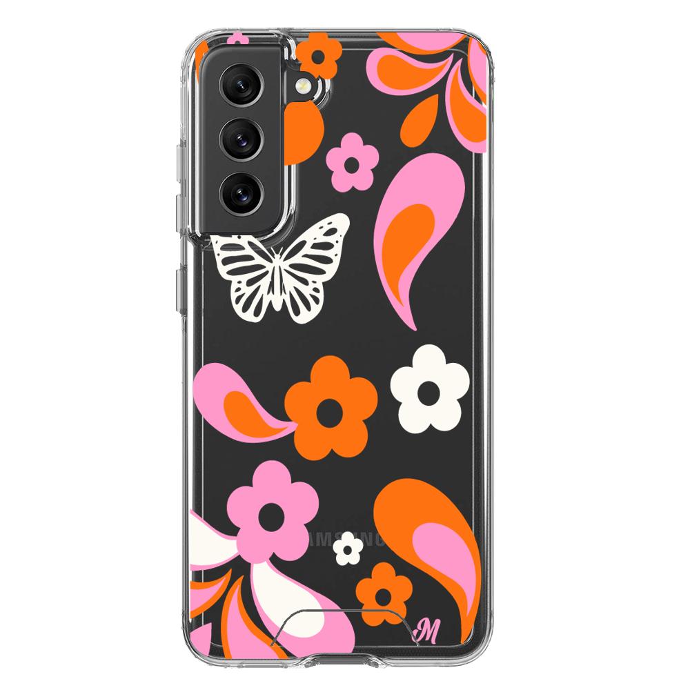 Case para Samsung S21 FE Flores rojas aesthetic - Mandala Cases