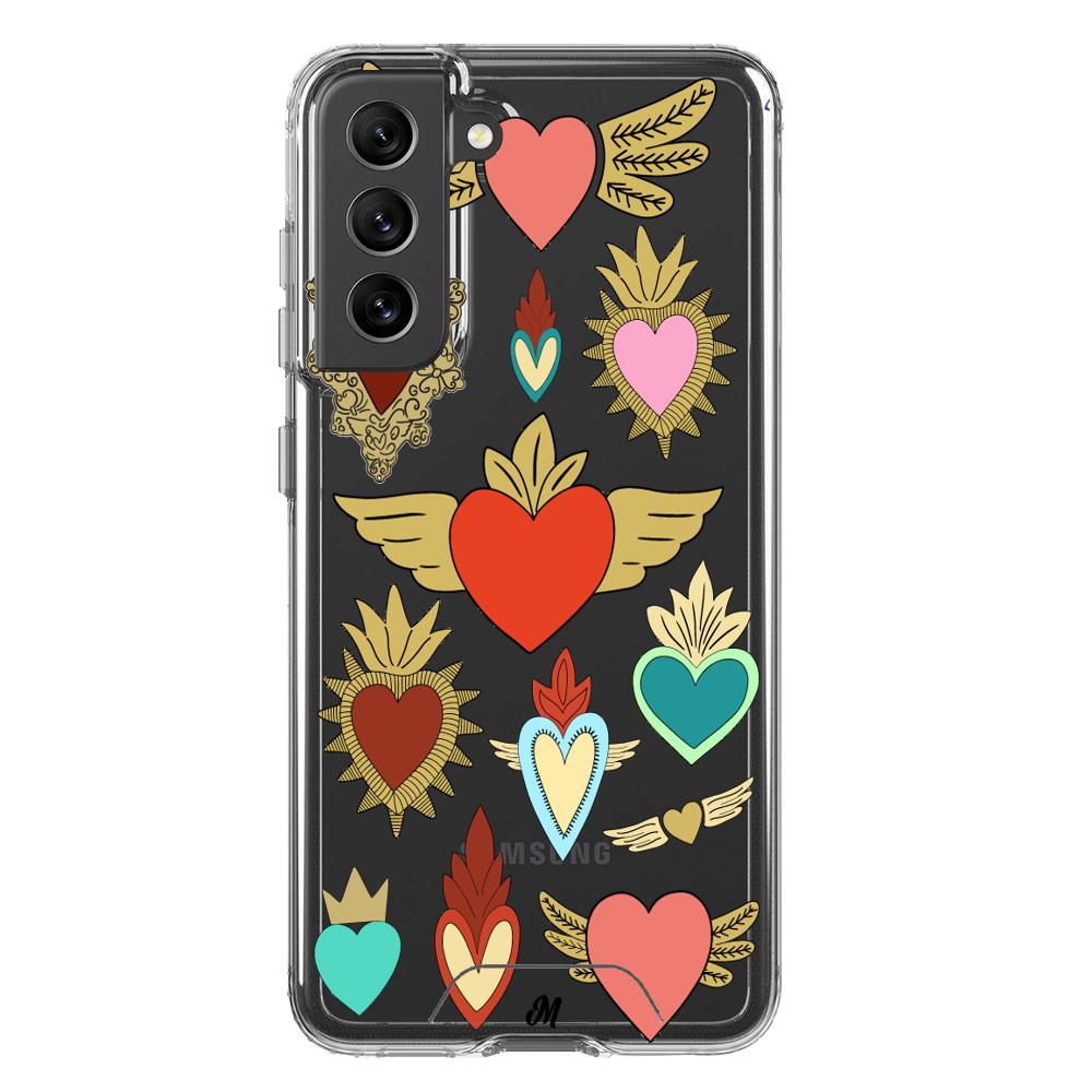 Case para Samsung S21 FE corazon angel - Mandala Cases