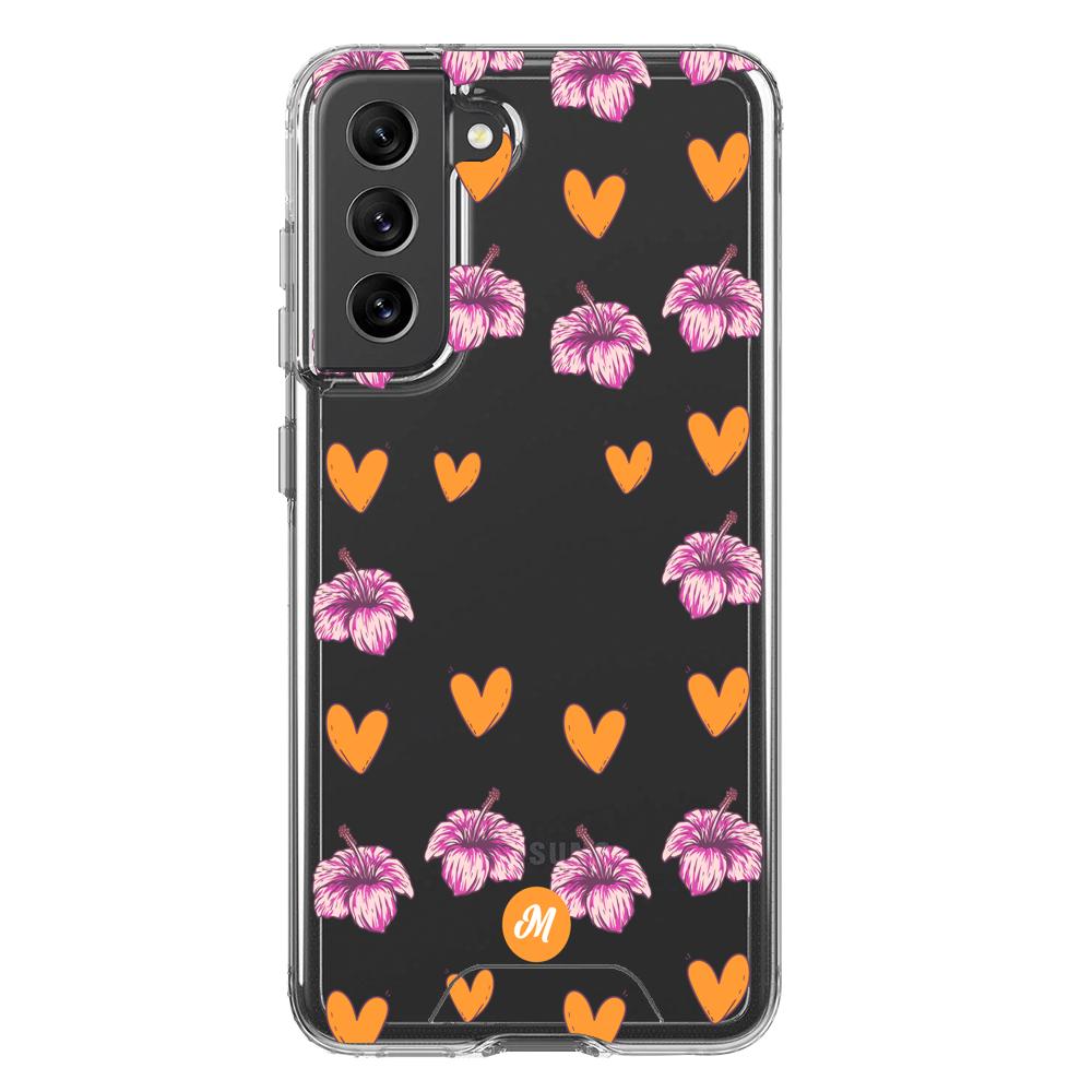 Cases para Samsung S21 FE Amor naranja - Mandala Cases