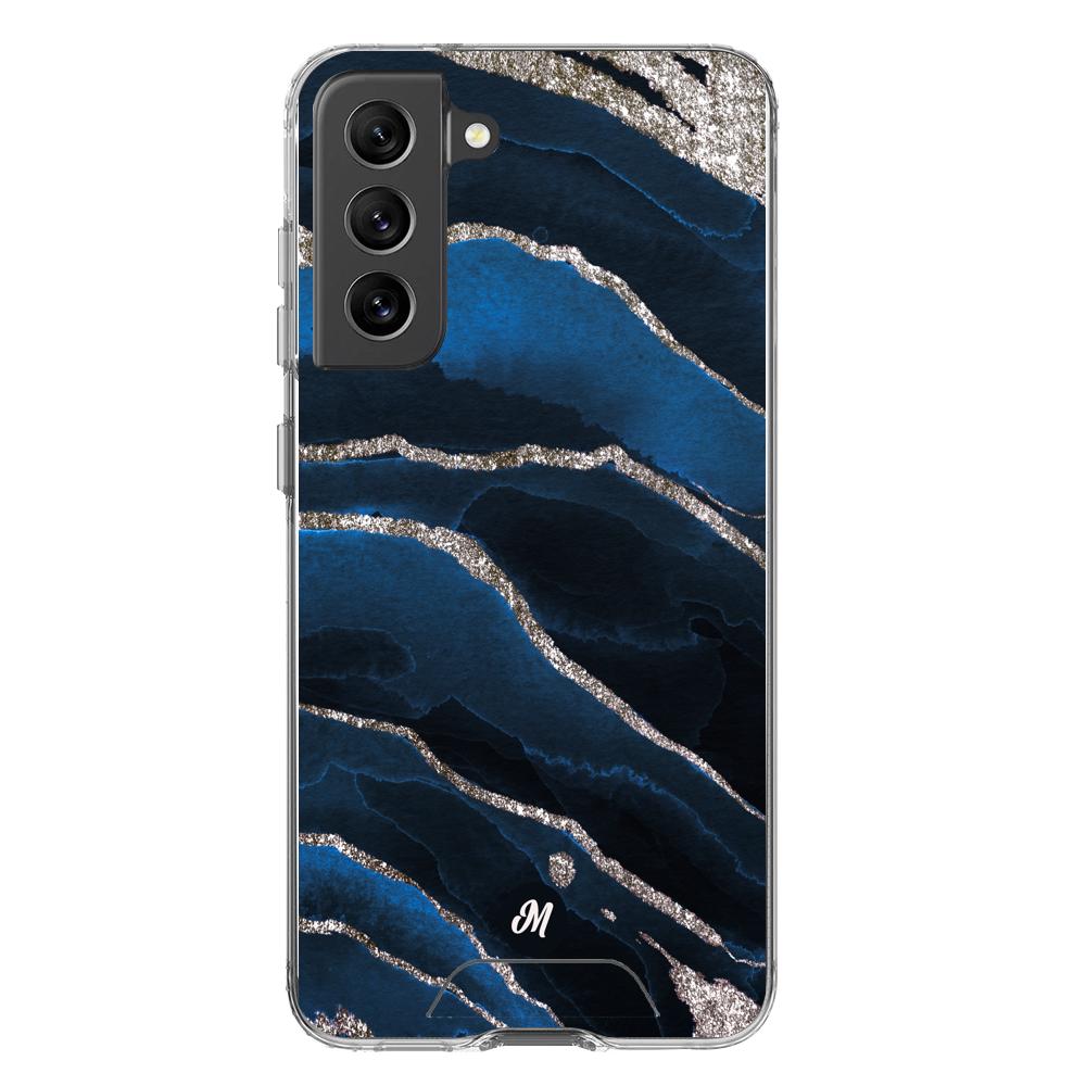 Cases para Samsung S21 FE Marble Blue - Mandala Cases