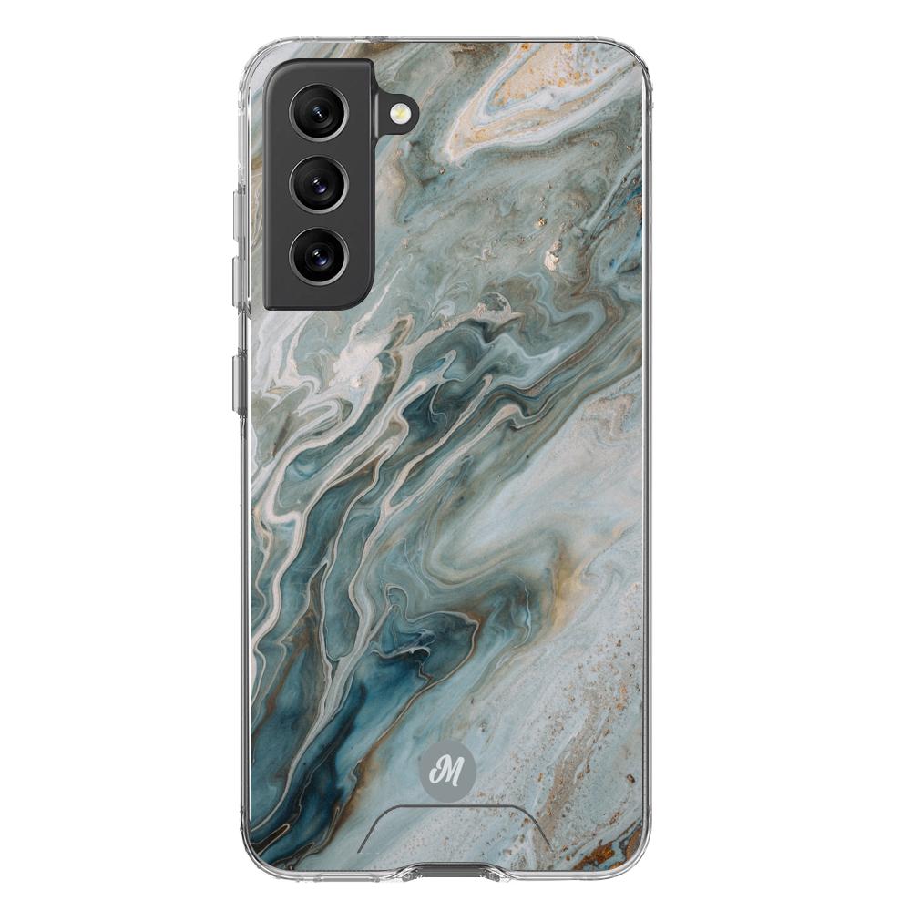 Cases para Samsung S21 FE liquid marble gray - Mandala Cases