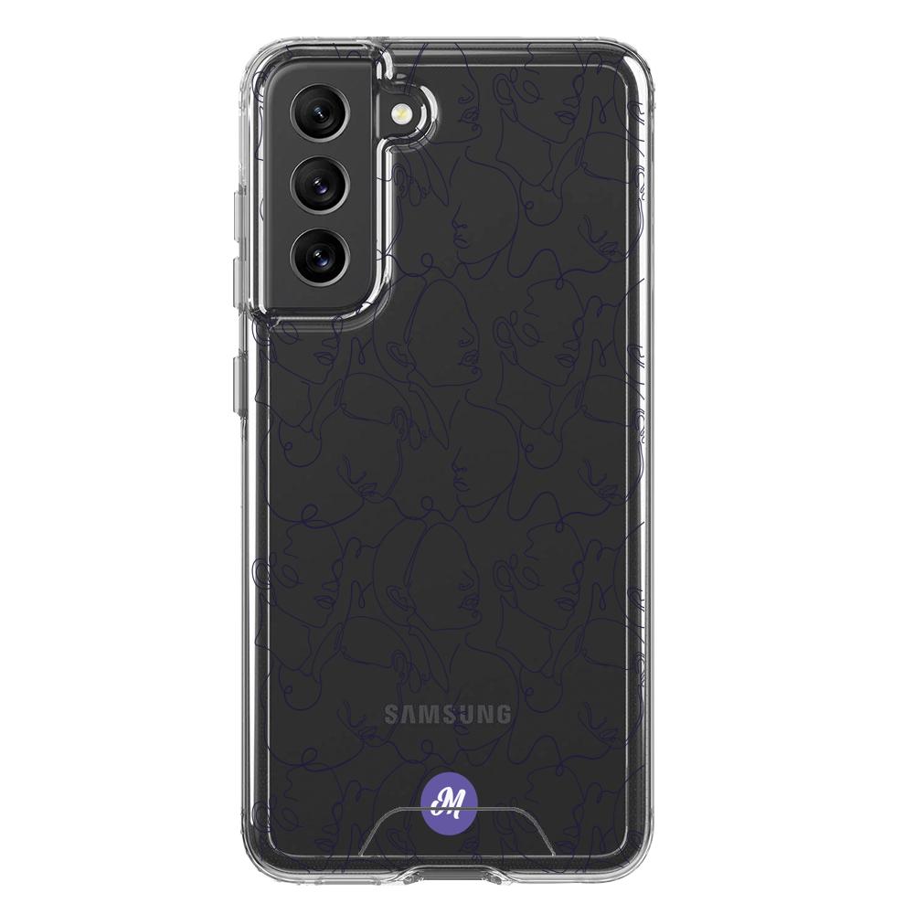 Cases para Samsung S21 FE Funda Caras en Líneas Remake - Mandala Cases