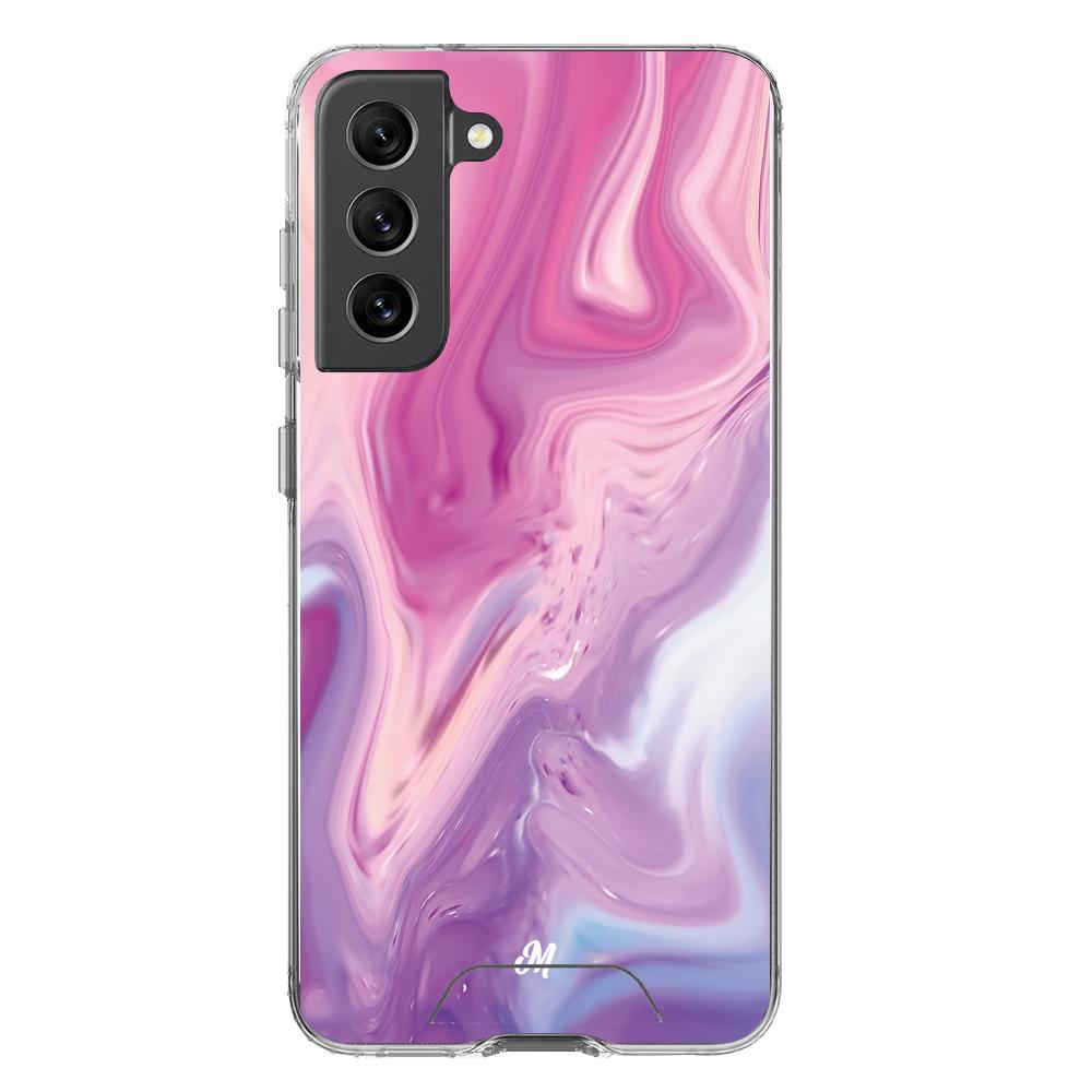 Cases para Samsung S21 FE Marmol liquido pink - Mandala Cases
