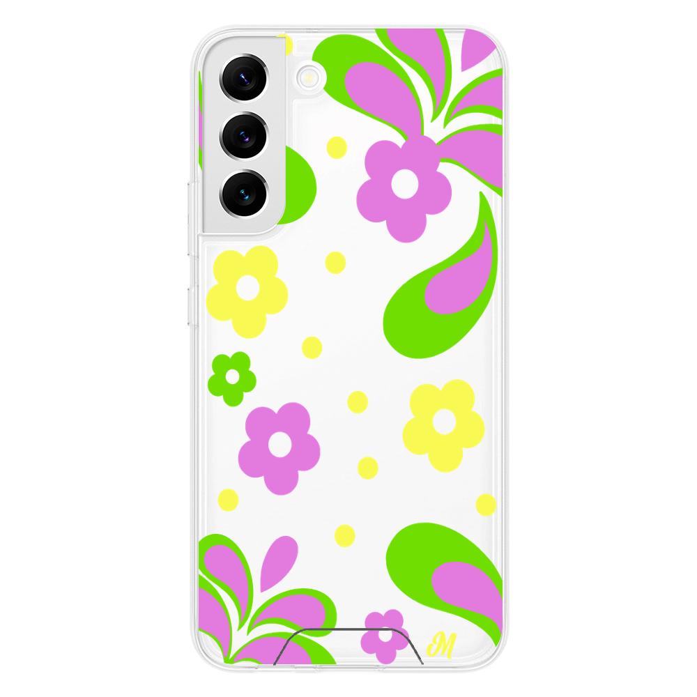 Case para Samsung S22 Flores moradas aesthetic - Mandala Cases