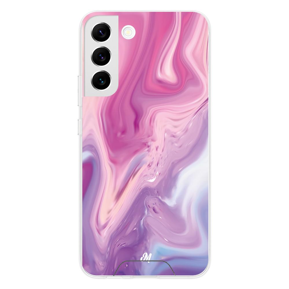 Cases para Samsung S22 Marmol liquido pink - Mandala Cases