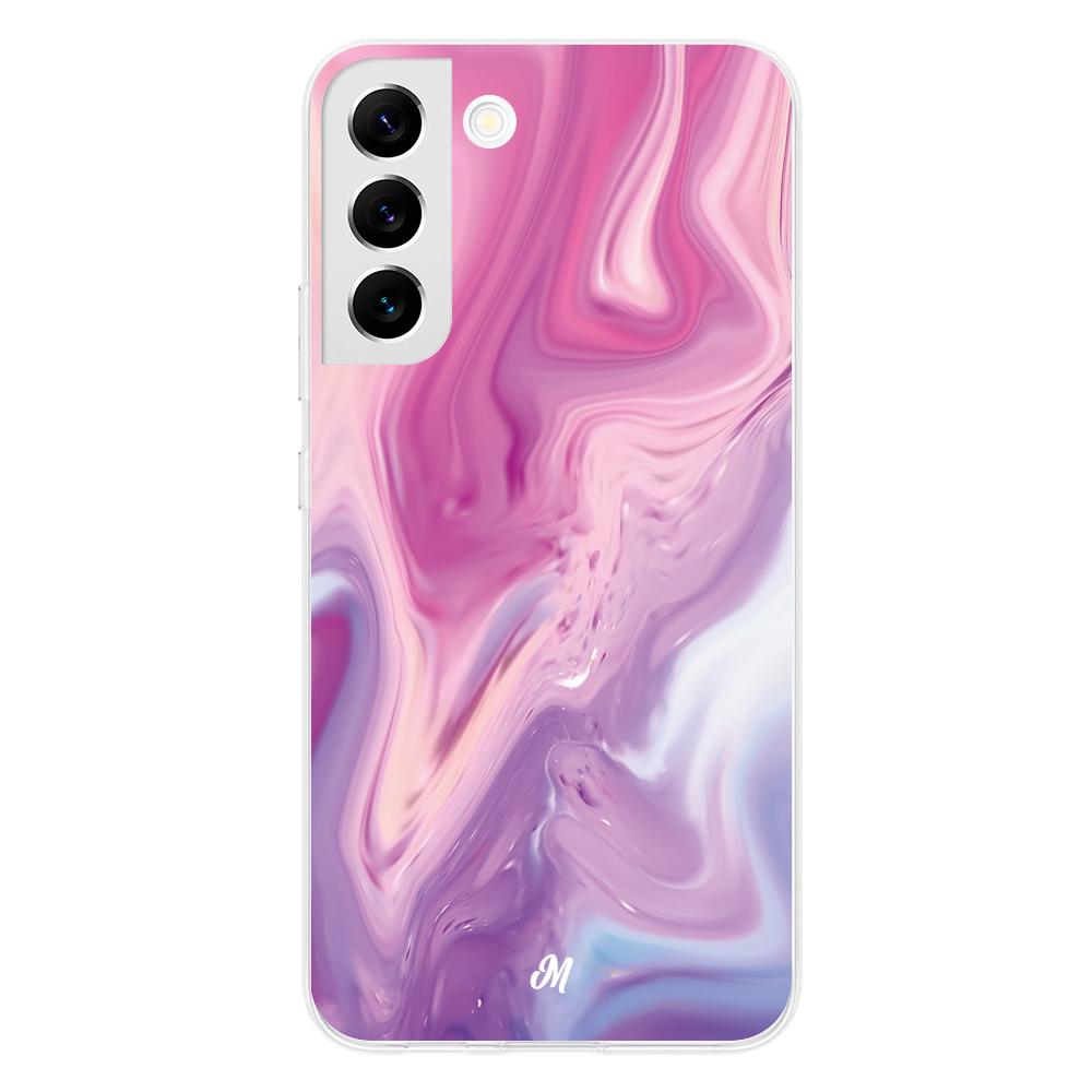 Cases para Samsung S22 Marmol liquido pink - Mandala Cases