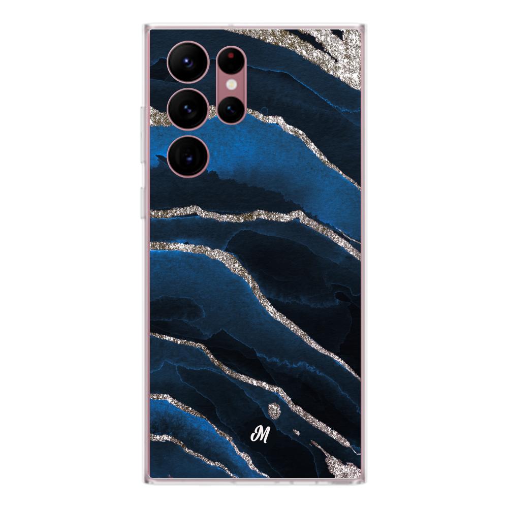 Cases para Samsung S22 Ultra Marble Blue - Mandala Cases