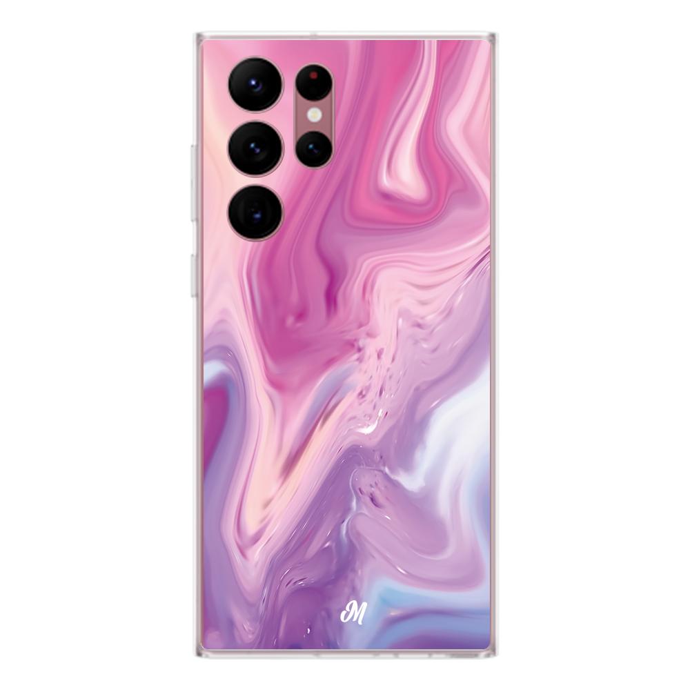 Cases para Samsung S22 Ultra Marmol liquido pink - Mandala Cases