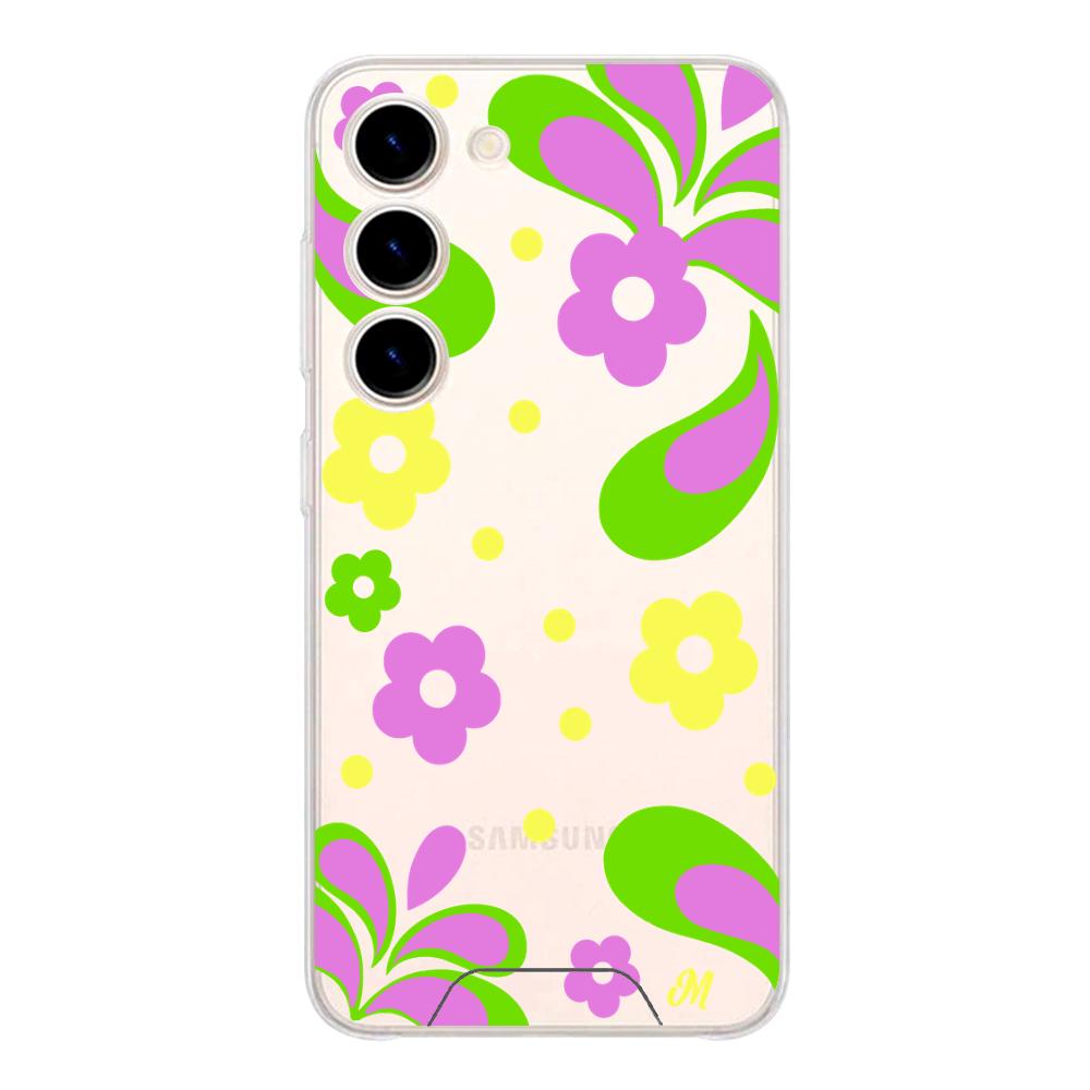 Case para Samsung S23 Flores moradas aesthetic - Mandala Cases