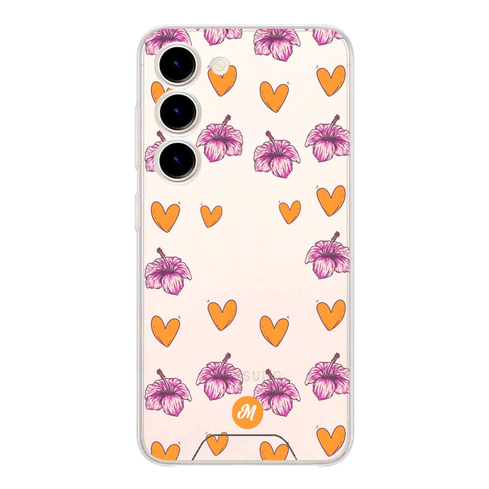 Cases para Samsung S23 Amor naranja - Mandala Cases