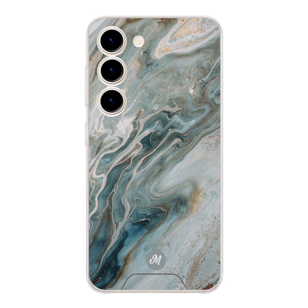 Cases para Samsung S23 liquid marble gray - Mandala Cases