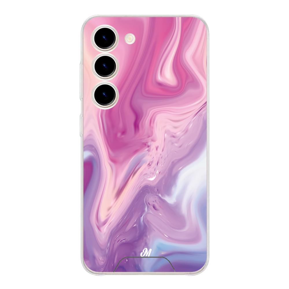 Cases para Samsung S23 Marmol liquido pink - Mandala Cases