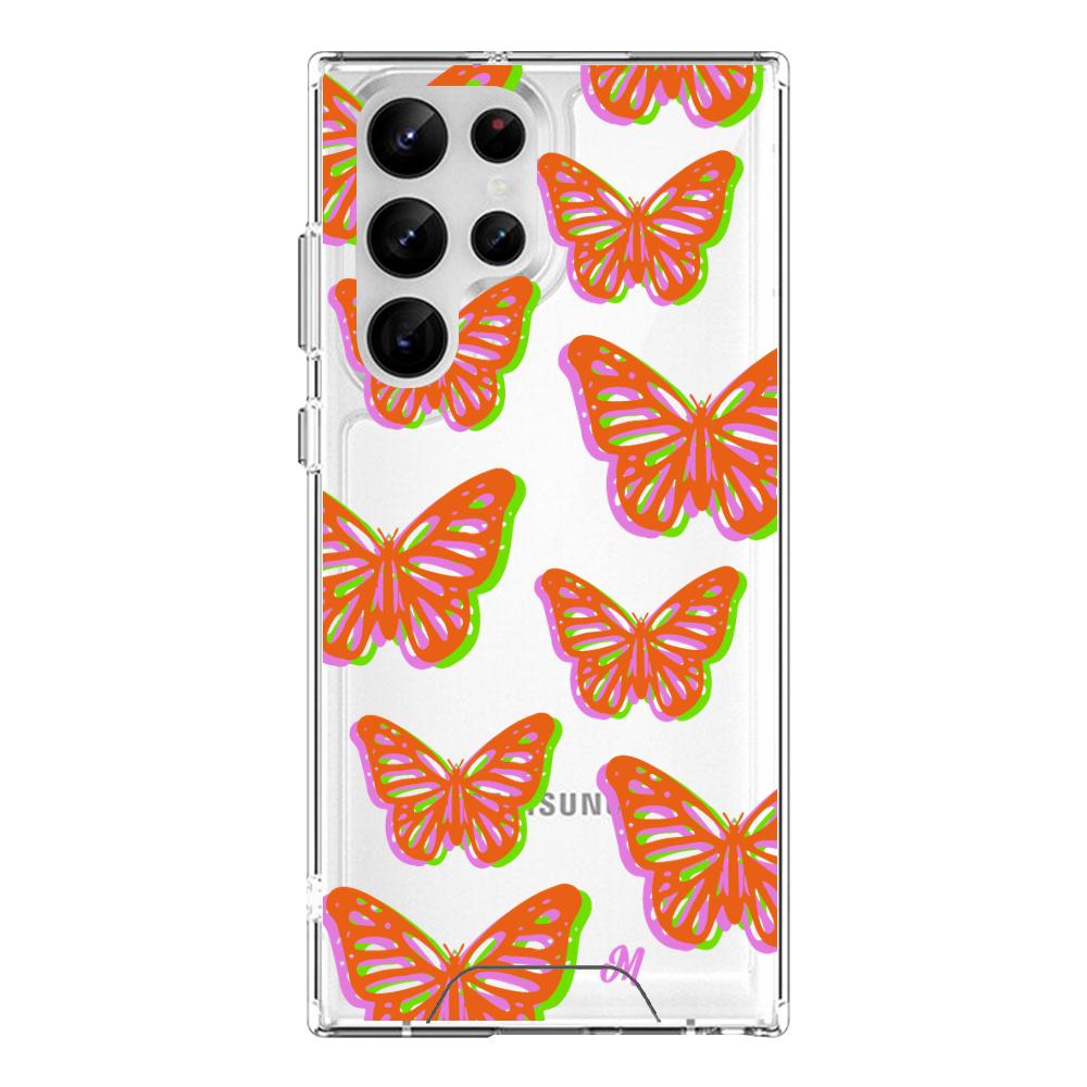 Case para Samsung S23 Ultra Mariposas rojas aesthetic - Mandala Cases