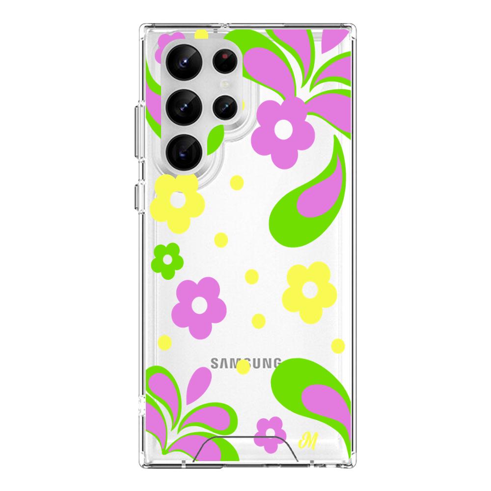 Case para Samsung S23 Ultra Flores moradas aesthetic - Mandala Cases