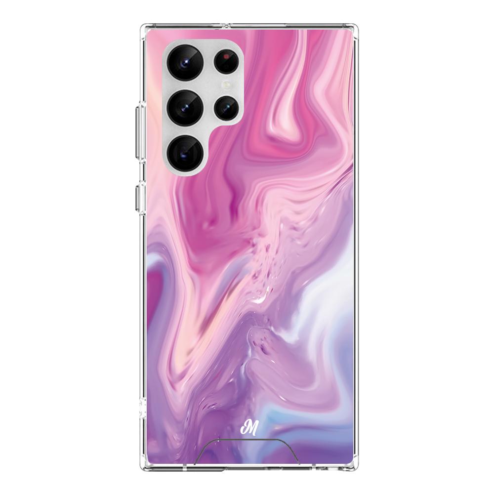 Cases para Samsung S23 Ultra Marmol liquido pink - Mandala Cases