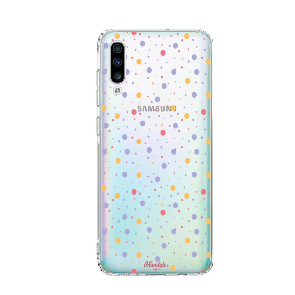 Case para Samsung A70 puntos de coloridos-  - Mandala Cases