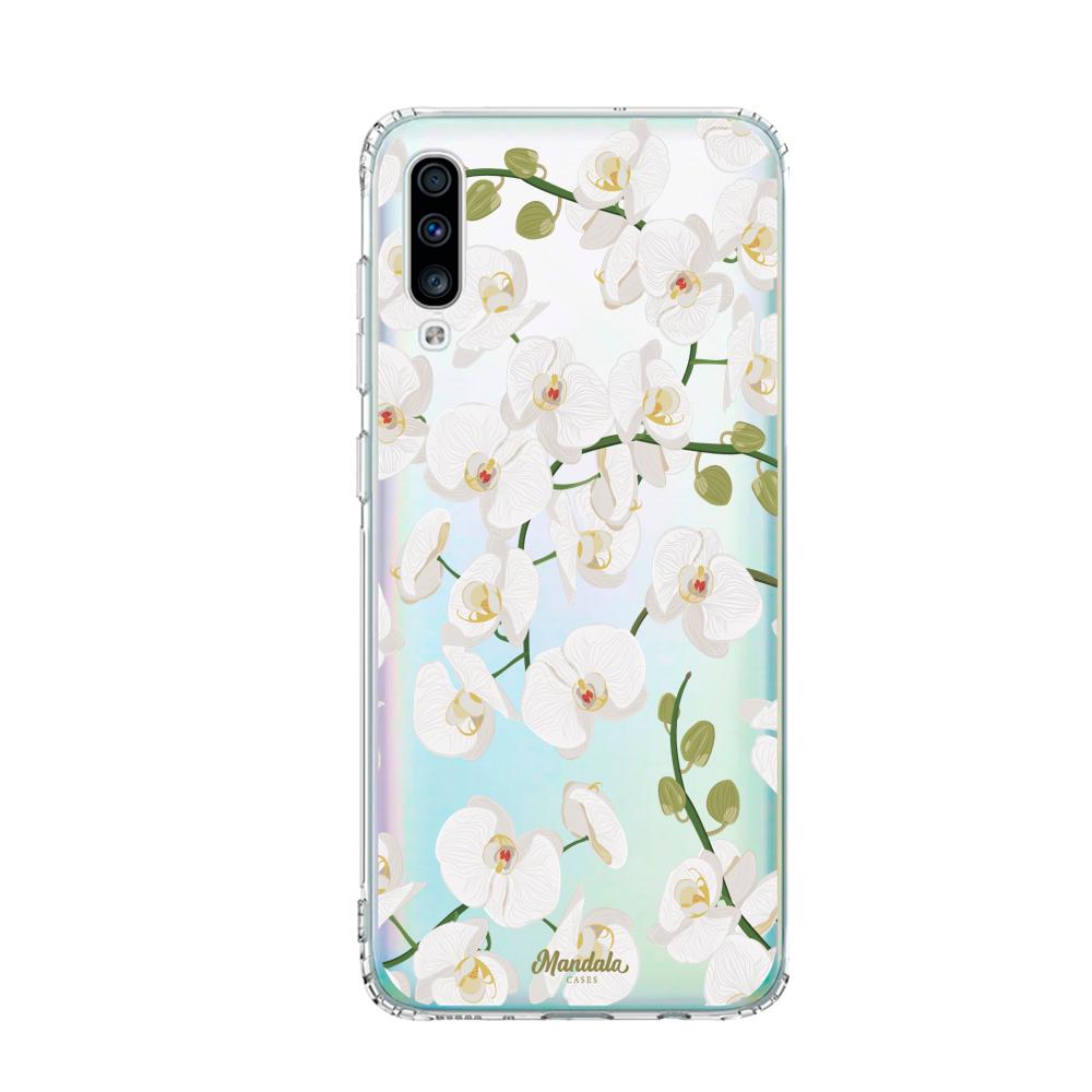 Case para Samsung A70 Funda Orquídeas  - Mandala Cases