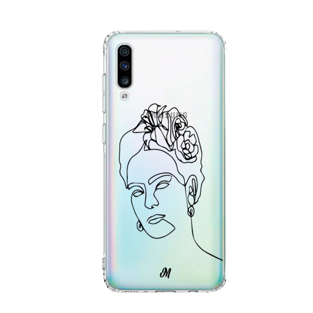 Estuches para Samsung A70 - Frida Line Art Case  - Mandala Cases