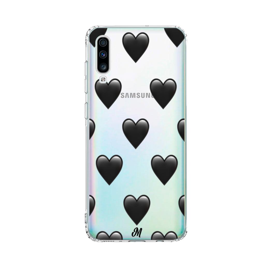 Case para Samsung A70 de Corazón Negro - Mandala Cases