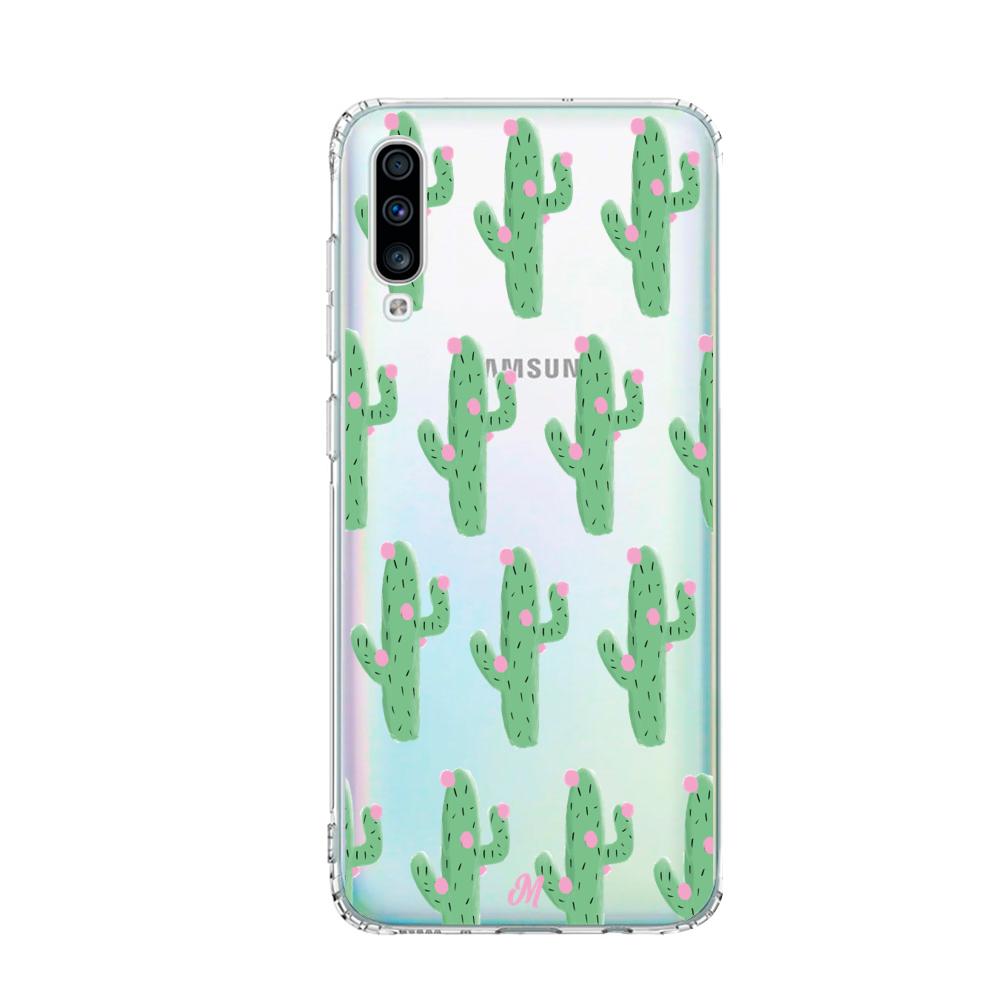 Case para Samsung A70 Cactus Con Flor Rosa  - Mandala Cases