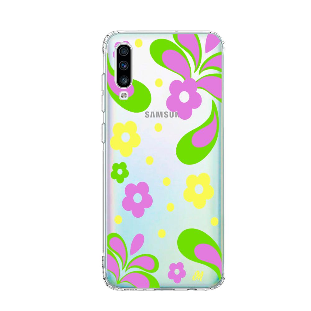 Case para Samsung A70 Flores moradas aesthetic - Mandala Cases