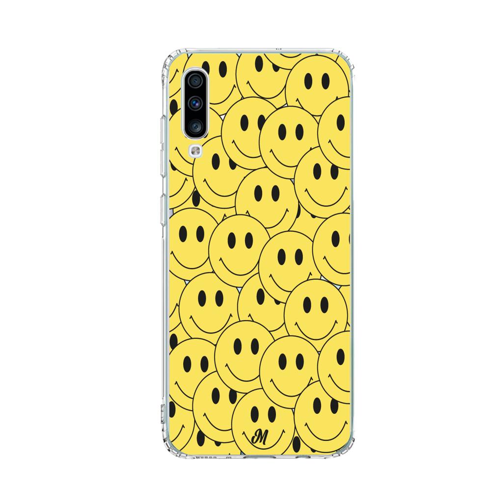 Case para Samsung A70 Yellow happy faces - Mandala Cases