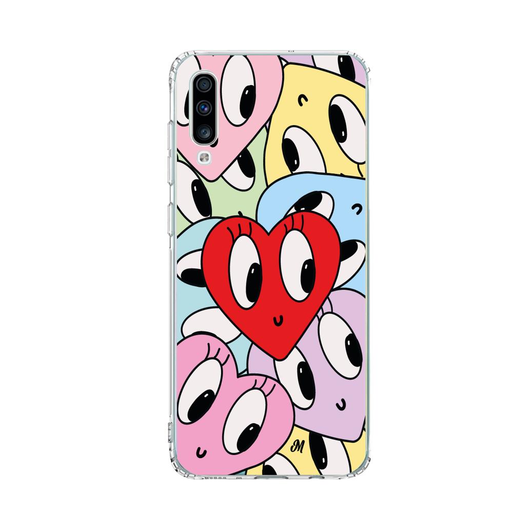 Case para Samsung A70 Corazones felices - Mandala Cases