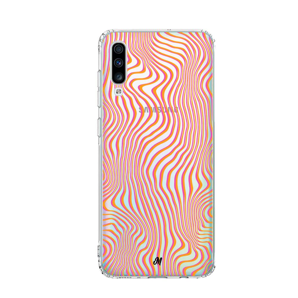 Case para Samsung A70 patron movimiento Naranja - Mandala Cases