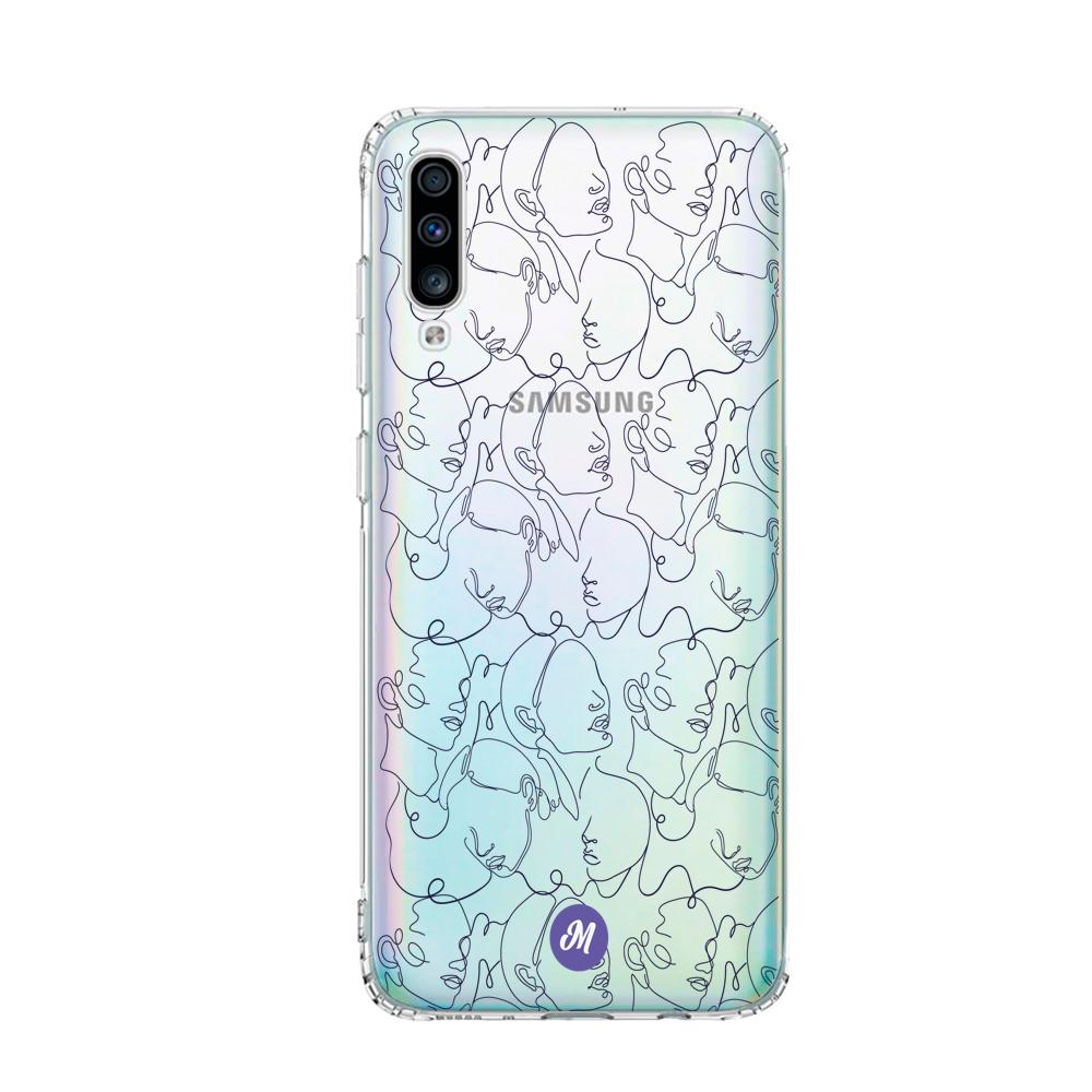 Cases para Samsung A70 Funda Caras en Líneas Remake - Mandala Cases