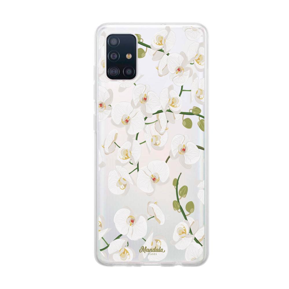 Case para Samsung A71 Funda Orquídeas  - Mandala Cases