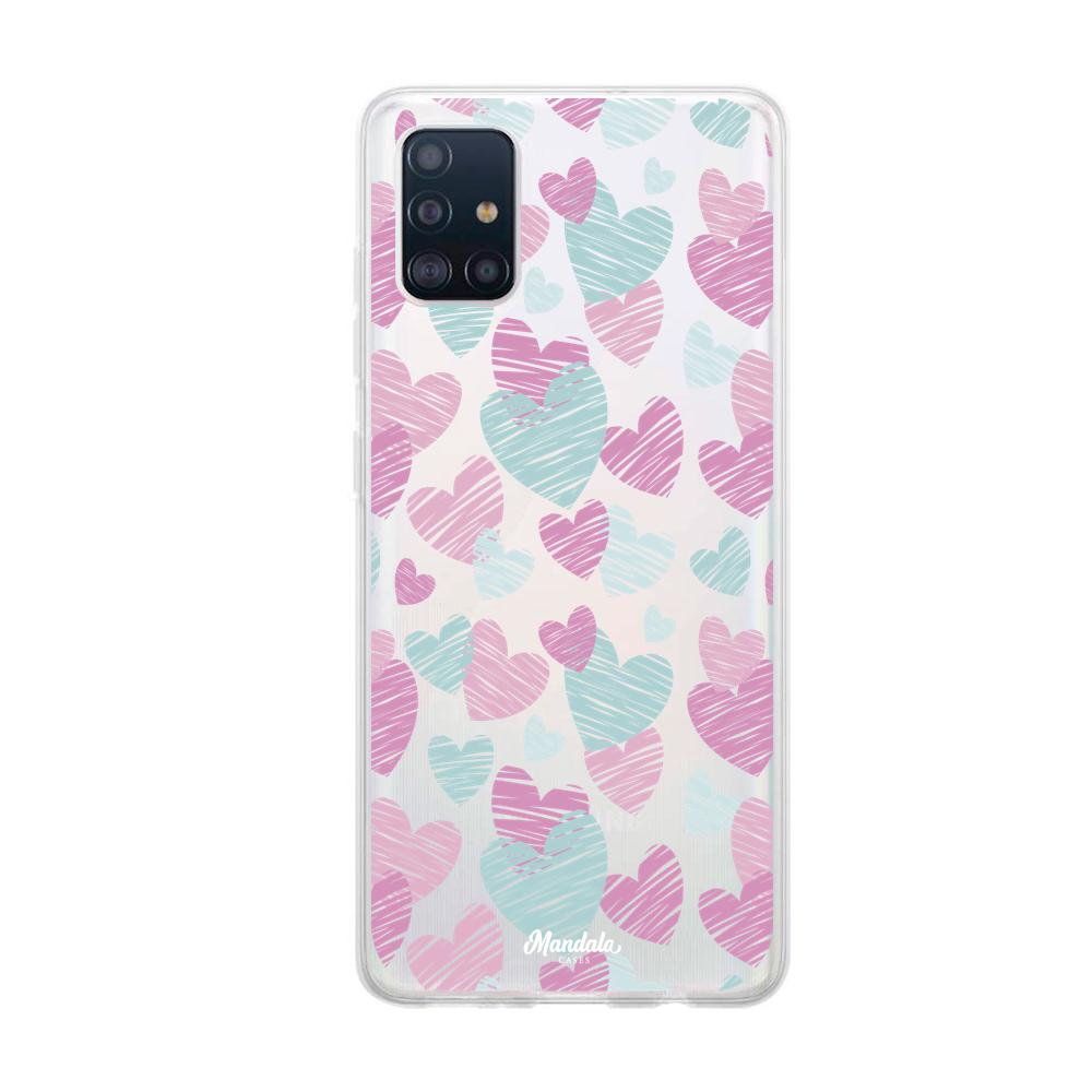 Case para Samsung A71 Funda Corazones Delicados  - Mandala Cases