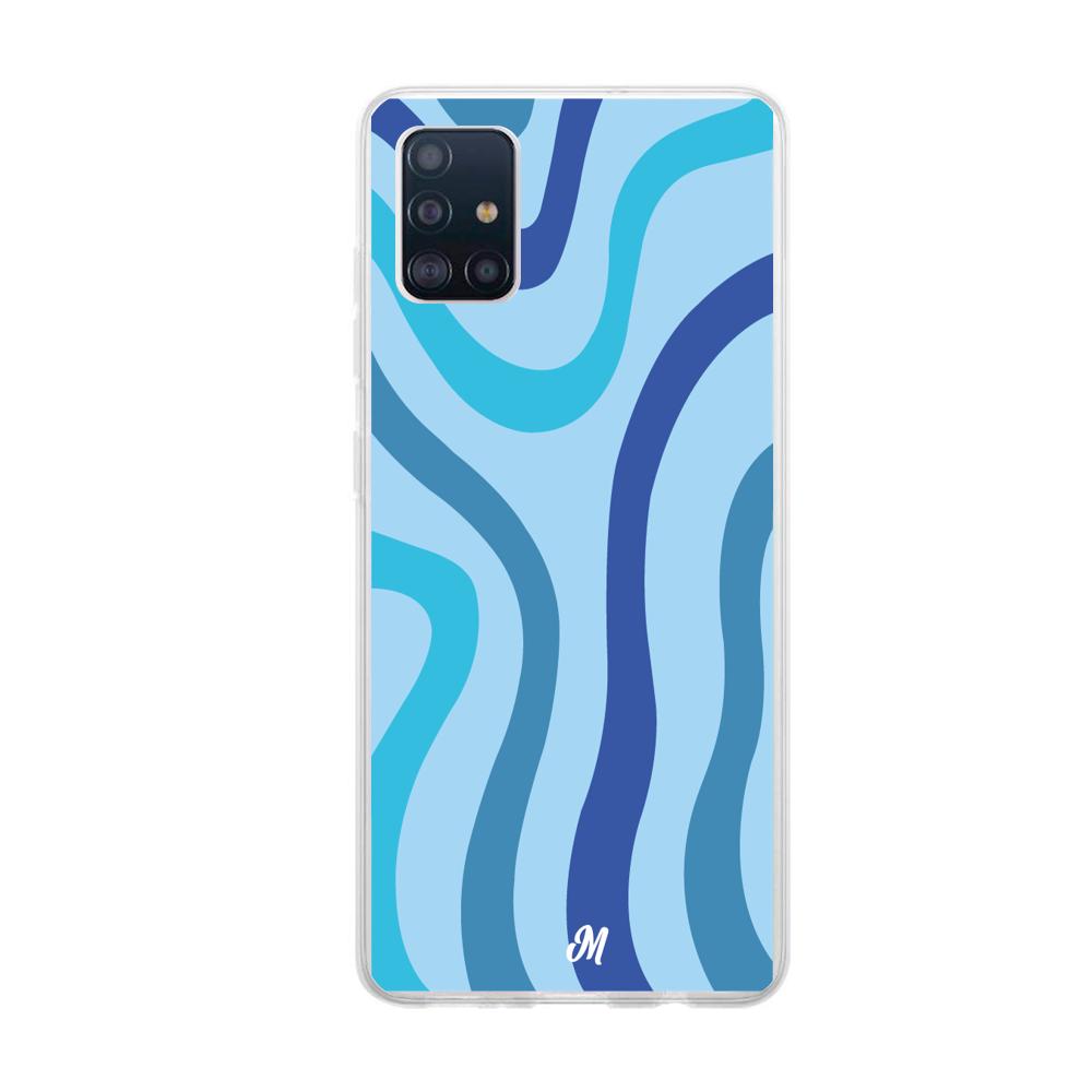 Case para Samsung A71 Líneas Azules - Mandala Cases