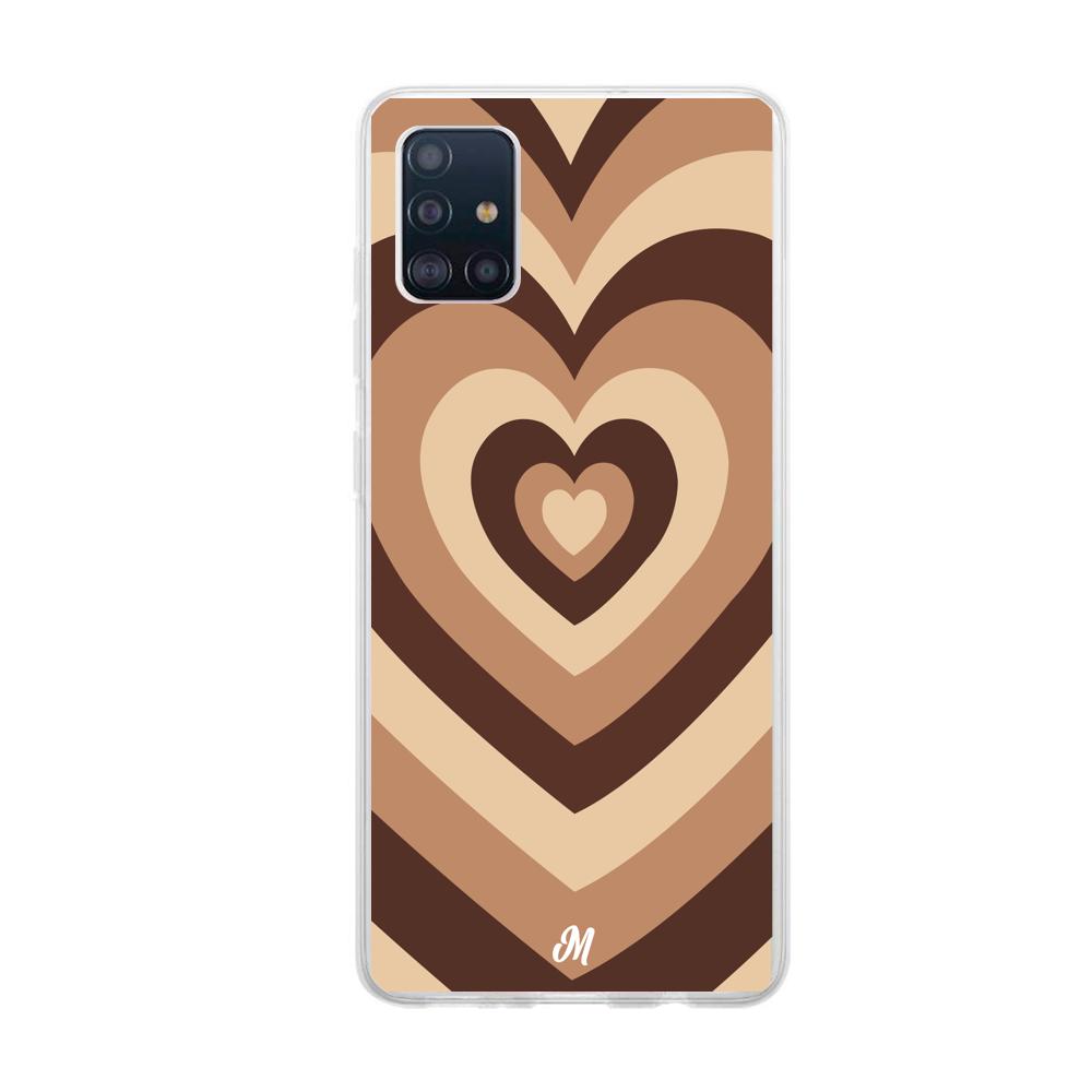 Case para Samsung A71 Corazón café - Mandala Cases