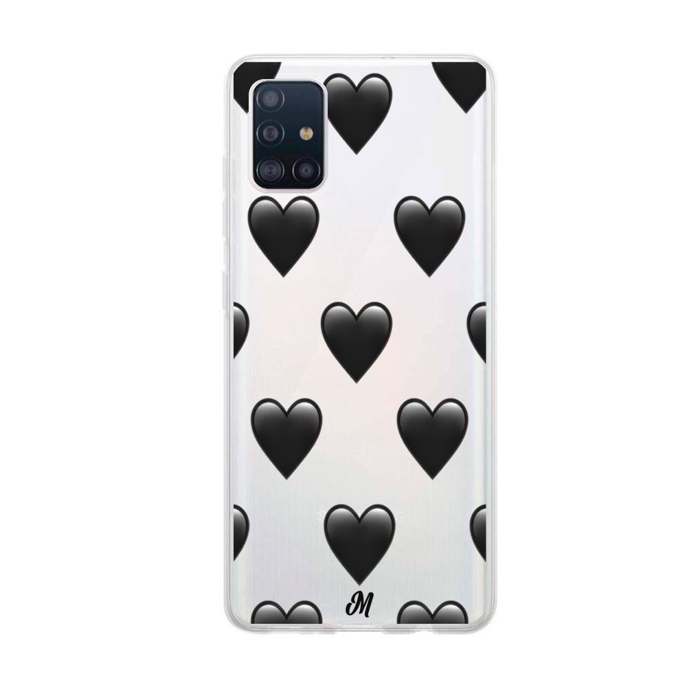 Case para Samsung A71 de Corazón Negro - Mandala Cases