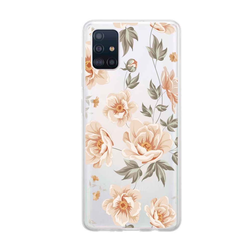 Case para Samsung A71 de Flores Beige - Mandala Cases