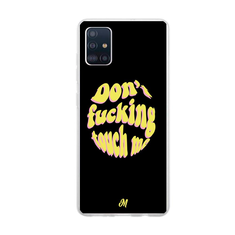Case para Samsung A71 Don't fucking touch me amarillo - Mandala Cases