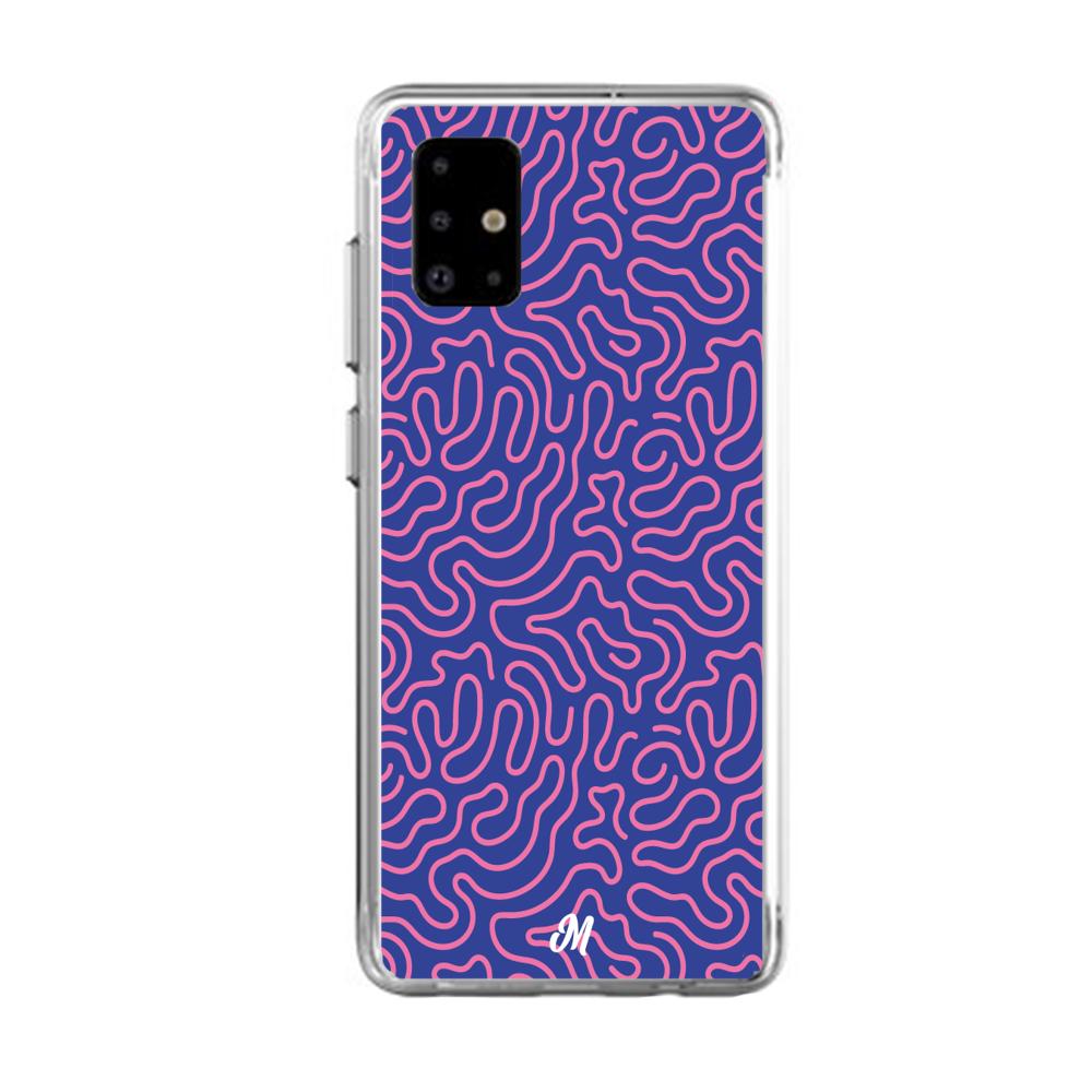 Case para Samsung A71 Pink crazy lines - Mandala Cases