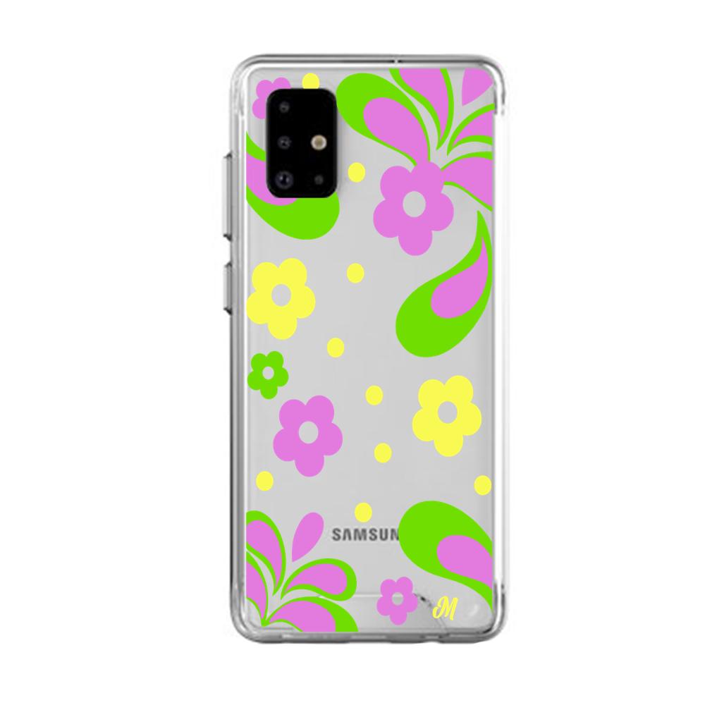 Case para Samsung A71 Flores moradas aesthetic - Mandala Cases