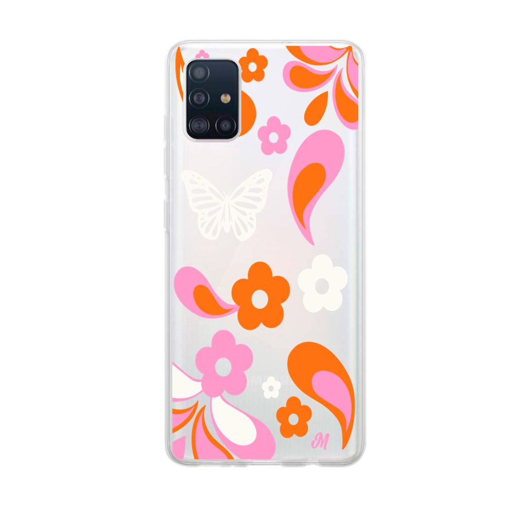 Case para Samsung A71 Flores rojas aesthetic - Mandala Cases