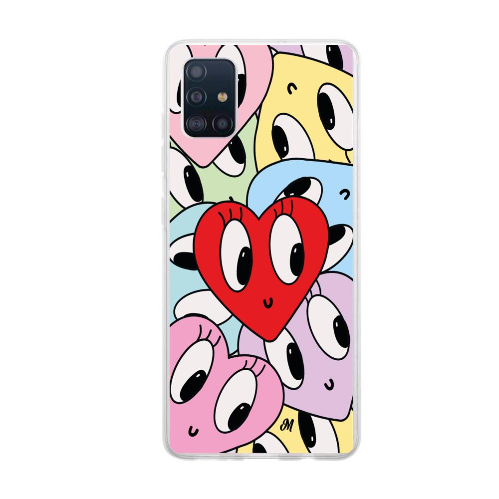 Case para Samsung A71 Corazones felices - Mandala Cases