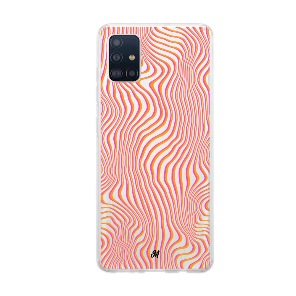 Case para Samsung A71 patron movimiento Naranja - Mandala Cases