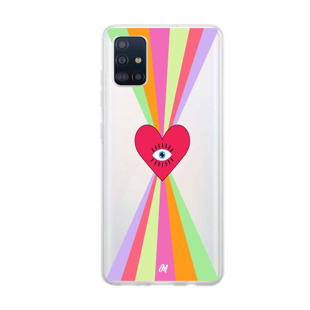 Case para Samsung A71 Corazon arcoiris - Mandala Cases