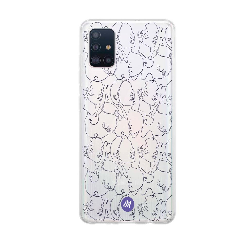 Cases para Samsung A71 Funda Caras en Líneas Remake - Mandala Cases