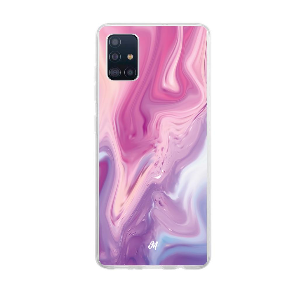 Cases para Samsung A71 Marmol liquido pink - Mandala Cases